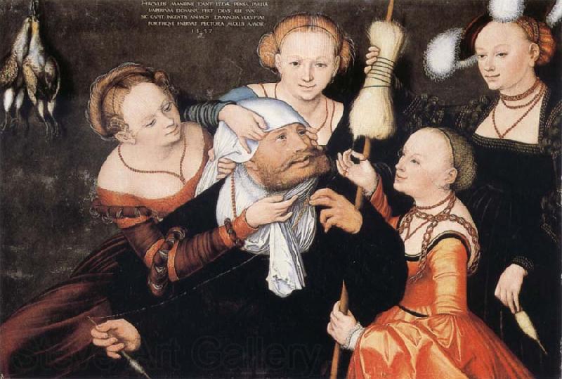 CRANACH, Lucas the Elder Hercules and Omphale Germany oil painting art